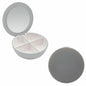 EZY DOSE Travel Pill Organizer Gray Compact Portable Medicine Case with Mirror