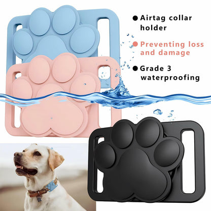 FancyMouse Dog Collar Holder Blue Protective Track Tech dwj-blue
