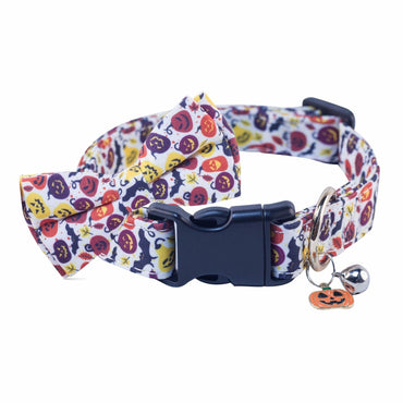 NISIYE Dog Bowtie Collar Soft Adjustable Blue with Metal Buckle for Pets