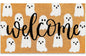 JarThenaAMCS Halloween Coir Doormat Cute Ghost Non-Slip 16.5x29 Inch