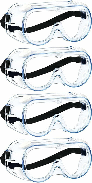 keebomed Safety Goggles 3-Pack Adjustable Soft Chemical Splash Impact