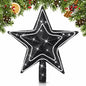 Hollowfly Mini Star Christmas Tree Topper Black Pearl 8 Inch Tree Top Decor