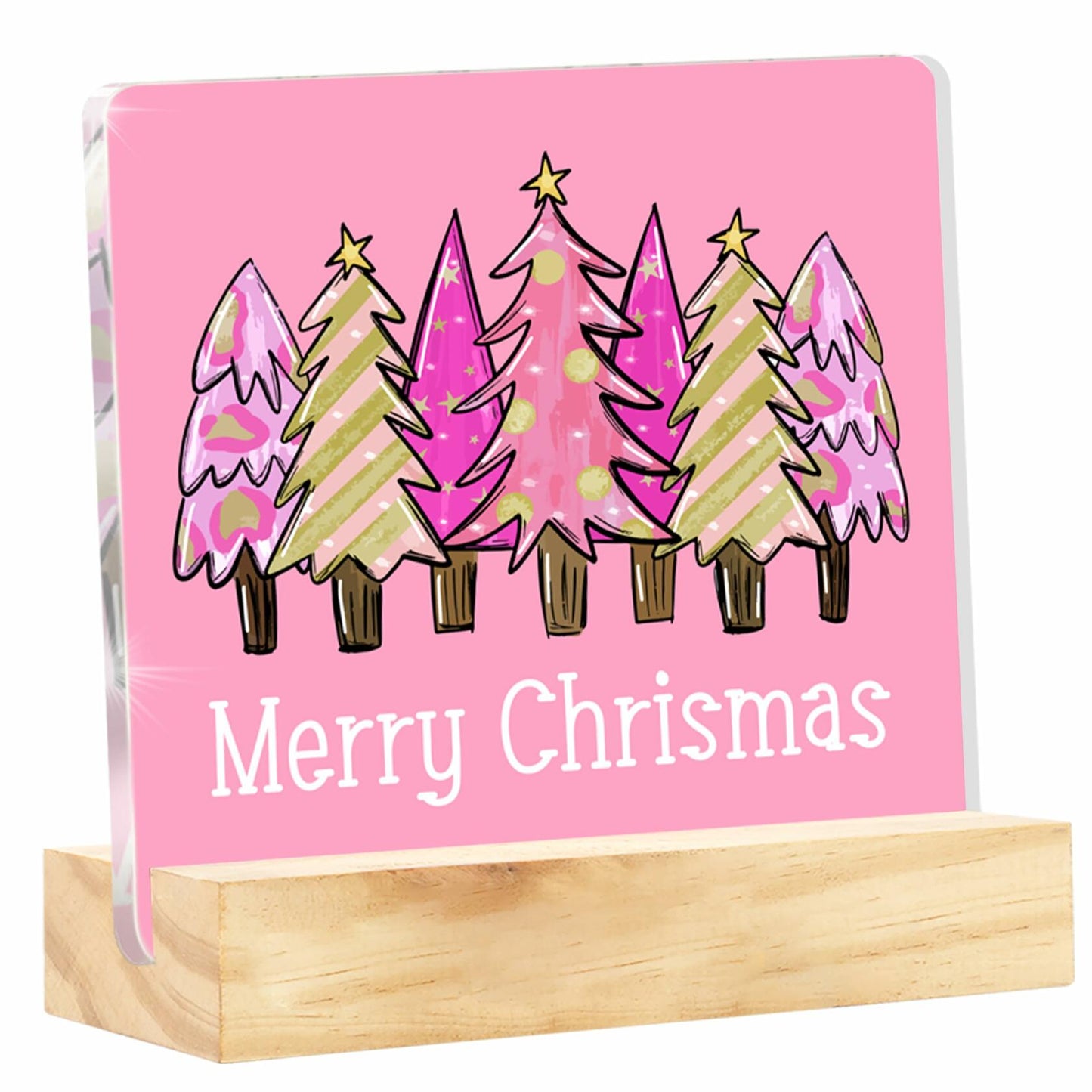 Christmas Vacation Movie Sign 4x4 Clear Acrylic Desk Decor Holiday Xmas
