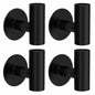 2 Pack Matte Black Stainless Steel Towel Hooks Waterproof Heavy Duty