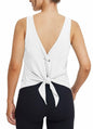 baleaf Women's White Sleeveless Workout Yoga Tank Top Loose Fit Size L