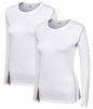 WANAYOU Women's Compression Shirt Long Sleeve Dry Fit White 2 Pack Size L