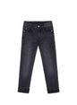 Bienzoe Boys Adjustable Waist Black Ripped Slim Denim Jeans Size 6