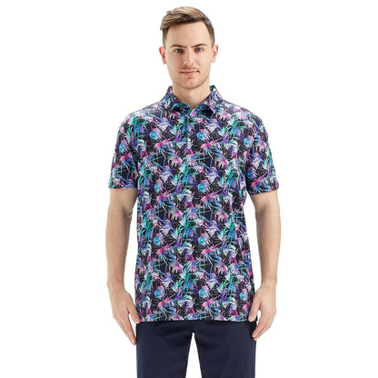 Motley Leaf Men's Dry Fit Golf Polo Shirt Moisture Wicking Size XL