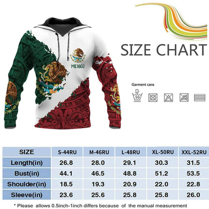 FAYBA Mexican Hoodies 3D Print Casual Pullover White 2XL New