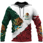 FAYBA Mexican Hoodie 3D Print Casual Pullover White 2XL Aztec Style