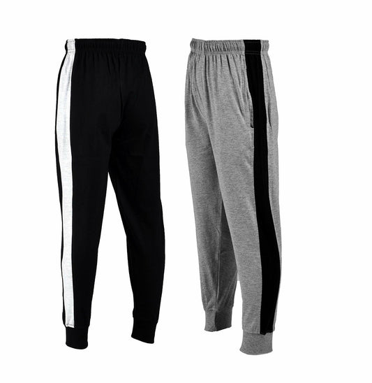 Chopper Club Boys Slim Fit Joggers Cotton Blend Grey Melange Size 6