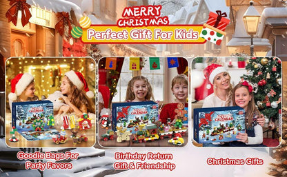 Christmas 2024 Blind Box Blocks 24-Day Countdown Calendar Kids 8-12
