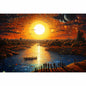 MISITU 1000pcs Jigsaw Puzzle The Sun Rising Challenging 10.24x14.96in