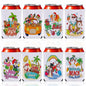 HOWAF 8pcs Christmas Coloring Crafts Sleeves for Kids Tropical Fun