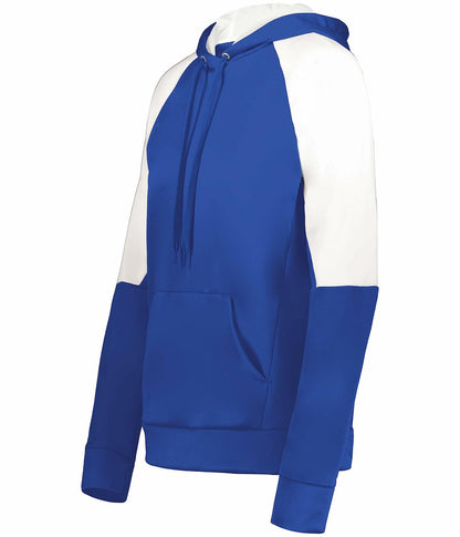 Holloway Women's Momentum Team Fleece Hoodie Royal White - Size XXL