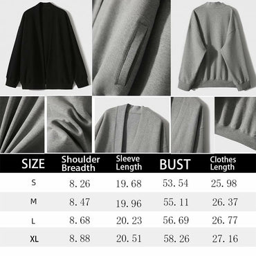 LICOBOD Women's Lightweight Cotton Open Front Hoodie Coat Black, Size L