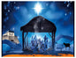 YYNXSY Nativity Scene Backdrop 10x8FT Christmas Star Night Blue