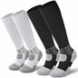 IRAMY Compressive Soccer Socks Youth Ankle Support Coolmax Wicking 2 Pack - M