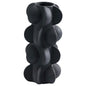 Ceramic Flower Vase 9-Inch Black Modern Farmhouse Decor Small