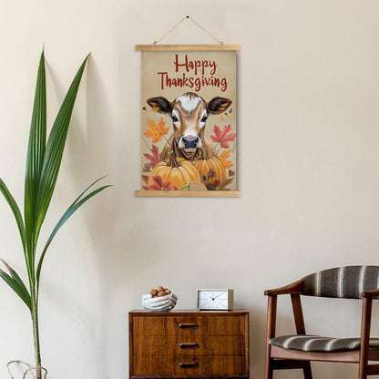 XIAOAIKA Vintage Autumn Harvest Poster Sunflowers Pumpkins 16x23 Linen Canvas
