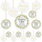 Layhit Ceramic Christmas Employee Appreciation Ornaments 16 Pcs Xmas Decor