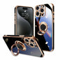 ZHONGHUAJIA iPhone 15 Pro Max Case 360° Rotatable Ring Holder Pink