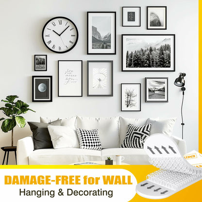EMITEVER Heavy Duty Picture Hanging Strips Medium White 20 Pairs 40 Strips