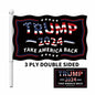 Trump 2024 Flag 3x5 Double Sided 3 Ply UV Resistant Black Brass Grommets
