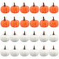 Reicyfang 24 Pcs Mini Artificial Pumpkin Decor Rustic Harvest Orange Set