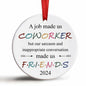BEST Canvas Wall Art Funny Christmas Ornaments 2023 Gifts for Coworkers