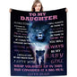Yutrrpe Daughter Gift Blanket from Dad Lightweight Flannel for Bed & Sofa 60X50