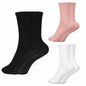 Pilates Socks with Grips Women Non Slip Cotton Yoga Ballet Crew 3 Pairs US 5-9