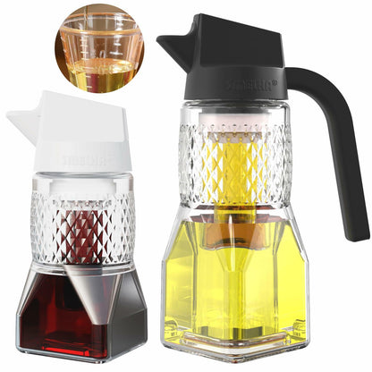SMELHA Glass Olive Oil Dispenser Leakproof 9.2oz Clear Bottle
