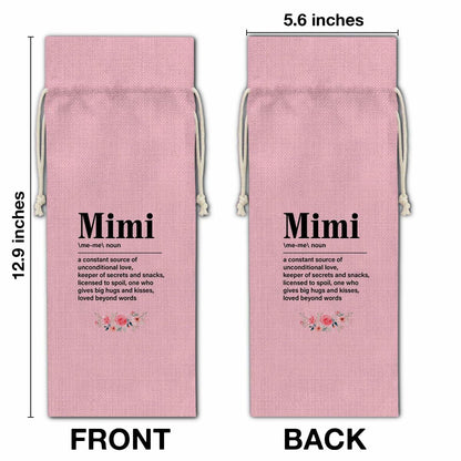 Mimi Wine Gift Bag Grandma Gifts Pink Birthday Mother's Day