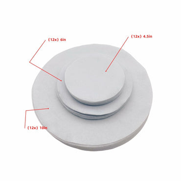 White Fiber Circular Tableware Storage Protective Cotton Pad Anti-Collision