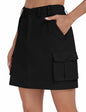MoFiz Women's 18" Knee Length Golf Skirt Athletic Tennis Black Size M