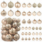 YiYunFloral Christmas Ball Ornaments 36pcs Shatterproof Champagne Xmas Decor