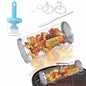 Grill Basket Outdoor Stainless Steel Rotating Bracket Small Size 1 Pack