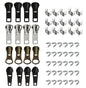 YAFIYGI 12PCS Zipper Replacement Kit Metal Plastic Nylon Coil Repair