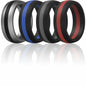 Men’s Silicone Wedding Rings 8.7mm Wide 2mm Thick Size 10.5-11 Variety Pack