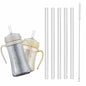 Grosmimi Replacement Straw 5-Pack with Cleaning Brush Clear Compatible
