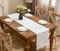 LUOYEHK Boho Table Runner With Fringe 12x108 Inch White Farmhouse Rustic