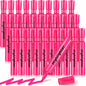 Qilery Highlighters 30 Pack Pink Tank Style Chisel Tip Quick Dry Markers