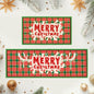 BEQHAUSE Christmas Kitchen Rugs Buffalo Plaid Non Slip Washable 17x30+17x59