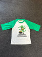 St. Patrick's Day Shamrock Raglan Crewneck Tee Kids White Green Size 4Y