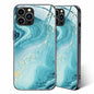 Tabavsit iPhone 15 Pro Max Case Blue Marble Shockproof Protective Cover
