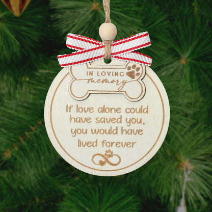 HONOCOOLS Dog Memorial Ornaments Pet Sympathy Christmas Tree OCP-001