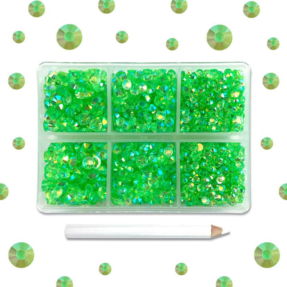 AB Rhinestones 4mm Flatback Jelly & Clear Pink 3000pcs Craft Gems