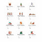 Joycraft 120Pcs Merry Christmas Stickers 2in 12 Styles Holiday Labels