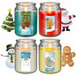 Tioncy Christmas Scented Candle Gift Set 68oz 4 Pcs Apple Cookies Mint